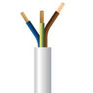 Καλώδιο ρεύματος εύκαμπτο 3x4mm² H05VV-F NYMHY λευκό στρογγυλό πολύκλωνο 