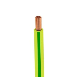 Καλώδιο μoνοπολικό 1x2.5mm² H07V-U NYA  σε κίτρινο/πράσινο χρώμα  δύσκαμπτο μονωμένο