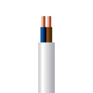 Καλώδιο ρεύματος 2x1,5mm² NYM A05VV-U λευκό στρογγυλό (H05VV-U 2x1,5 λευκό)
