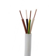 Καλώδιο ρεύματος 4x2.5mm² NYM A05VV-U στρογγυλό λευκό μονωμένο