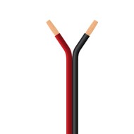 Καλώδιο ηχείων με διατομή 2x0.50mm² 20AWG  μαύρο-κόκκινο