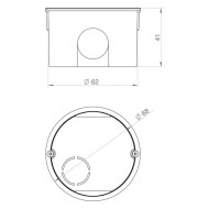 Μπουάτ χωνευτό με διάσταση 60x60x40mm γυψοσανίδας πορτοκαλί IP20 Μπουάτ χωνευτό με διάσταση 60x60x40mm γυψοσανίδας πορτοκαλί IP20