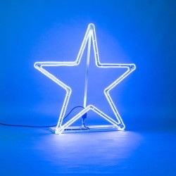Επαγγελματικό σχέδιο αστέρι 2D NEON με φωτοσωλήνα διπλής όψης μπλε 95x94cm IP44 Επαγγελματικό σχέδιο αστέρι 2D NEON με φωτοσωλήνα διπλής όψης μπλε 95x94cm IP44