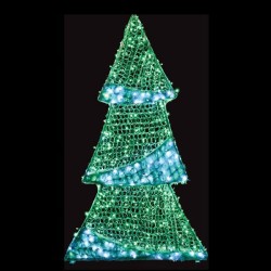 Δέντρο 3d τρισδιάστατο πράσινο και λευκό led 200x110x23cm IP65 Δέντρο 3d τρισδιάστατο πράσινο και λευκό led 200x110x23cm IP65