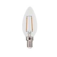 Λάμπα led filament κεράκι Ε14 2W 230V 4000k θερμό λευκό φως 260lumen 30000h