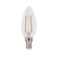 Λάμπα led filament κεράκι Ε14 2W 230V 2700k θερμό λευκό φως 250lumen 30000h