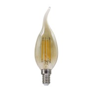 Λάμπα led Filament κεράκι με μύτη Ε14 4W 230V 2700k θερμό λευκό φως 500lm με δυνατότητα ρύθμισης έντασης φωτός & μελί κάλυμμα 