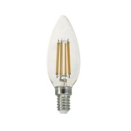 Λάμπα led filament κεράκι Ε14 6W 230V 4000k ενδιάμεσο λευκό φως 770lumen 30000h