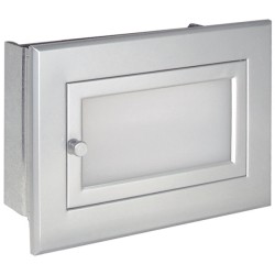 Πϊνακας χωνευτός 1 σειράς 13 ασφαλειών INOX 204x278x85mm με πλαστικό αμμοβολής στην πόρτα