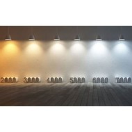 Λάμπα led GU10 6W 4000k ενδιάμεσο λευκό φως 580lm με δυνατότητα ρύθμισης έντασης φωτός & γαλακτερό κάλυμμα