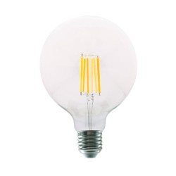 Λάμπα led filament globe E27 G125 12W 230V AC 2700k θερμό λευκό φως 1540lm δέσμης 360°