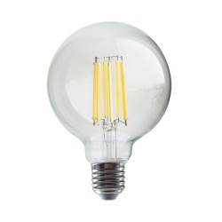 Λάμπα led filament globe G95 Ε27 12W 230V 4000k ενδιάμεσο λευκό φως 1600lumen δέσμης 360°