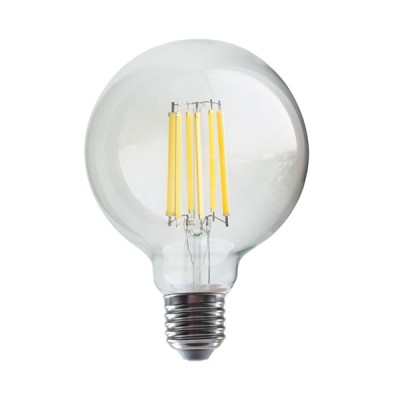 Λάμπα led filament globe G95 Ε27 12W 230V 4000k ενδιάμεσο λευκό φως 1600lumen δέσμης 360°