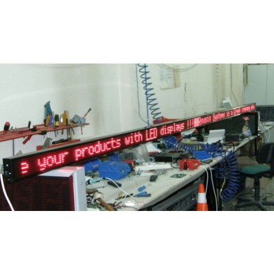 Ηλεκτρονική επιγραφή LED μονής όψης 106X14X5.5cm μιας σειράς με υψηλής φωτεινότητας SMD LEDs εσωτερικού χώρου Ηλεκτρονική επιγραφή LED μονής όψης 106X14X5.5cm μιας σειράς με υψηλής φωτεινότητας SMD LEDs εσωτερικού χώρου