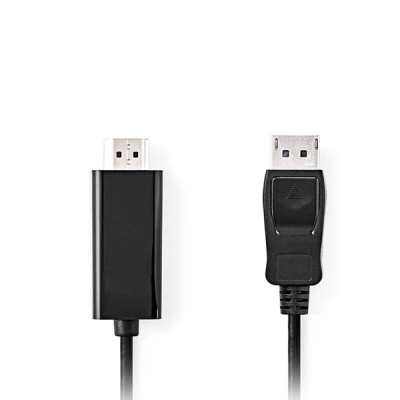 Καλώδιο εικόνας DisplayPort αρσ. - HDMI αρσ. 1m. για σύνδεση υπολογιστή με έξοδο DisplayPort σε οθόνη