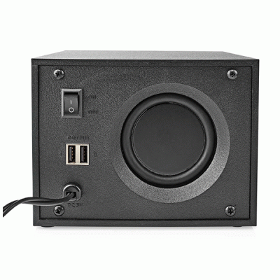 Στερεοφωνικά ηχεία gaming Nedis 2.1 με φωτισμό LED 33W τροφοδοσία μέσω USB σε μαύρο χρώμα 