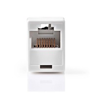 Μούφα CAT5e UTP RJ45 θηλυκό σε θηλυκό σε λευκό χρώμα ιδανικό για σύνδεση δύο καλωδίων