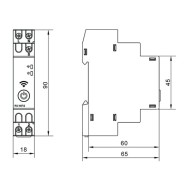 Ρελέ Wi-Fi ράγας 1NO επαφή 48-240VAC/DC 16A RS-WIFI2 Reletek λειτουργεί με την εφαρμογή TUYA Ρελέ Wi-Fi ράγας 1NO επαφή 48-240VAC/DC 16A RS-WIFI2 Reletek λειτουργεί με την εφαρμογή TUYA