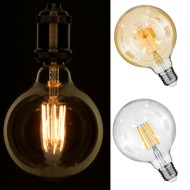 Λάμπα led κεράκι crossed filament 4.5W E14 2400k θερμό λευκό φως 230V gold dimmable