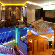 Ταινία led λευκή αυτοκόλλητη 5m 24VDC 7.2W/m 5050 30LED/m RGB IP20 εσωτερικού χώρου 