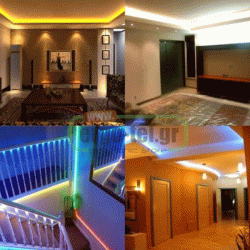 Ταινία led λευκή αυτοκόλλητη 5m 24VDC 7.2W/m 5050 30LED/m RGB IP20 εσωτερικού χώρου 