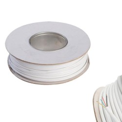 Καλώδιο τηλεφώνου διατομής 4x0.12mm² πλακέ 2 ζευγών με μήκος 100m σε λευκό χρώμα 
