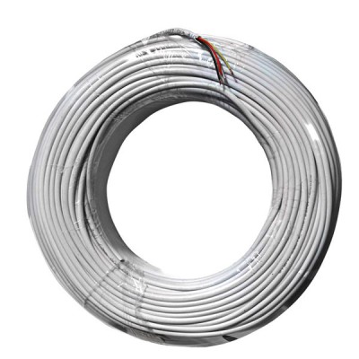 Καλώδιο συναγερμού 4x0.22mm² λευκό 2 ζευγών προέκτασης τηλεφώνου χωρίς θωράκιση