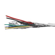 Καλώδιο συναγερμού 2 ζεύγών 4x0.22mm² και 2x0.50mm² λευκό προέκτασης τηλεφώνου με θωράκιση