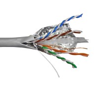 Καλώδιο μεταφοράς δεδομένων - Data FTP 4X2X24AWG (ΚΑΤ.6) γκρι στροφείο 305m