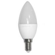 Λάμπα led κερί C37 Ε14 ισχύος 6W 230V 3000k θερμό λευκό φως λευκό σώμα ματ γυαλί 520 lumen