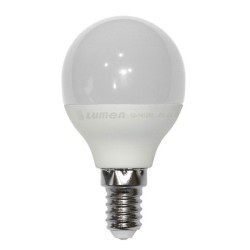 Λάμπα led G45 σφαιρική Ø45mm ισχύος E14 6W 230V 3000k θερμό λευκό φως 520Lm με ματ κάλυμμα
