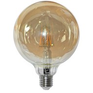Διακοσμητική λάμπα led filament Globe μελί Ø125mm E27 6W 230V 2200k θερμό λευκό φως 600lm