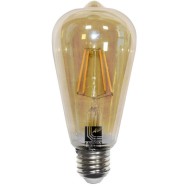 Διακοσμητική λάμπα led filament αβοκάντο μελί E27 ισχύος 6W 230V 2200k θερμό λευκό φως 600Lm