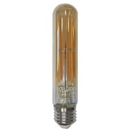 Διακοσμητική λάμπα led T30 σωλήνας μελί E27 ντιμαριζόμενη 6W 230V 2200k θερμό λευκό φως 600lm