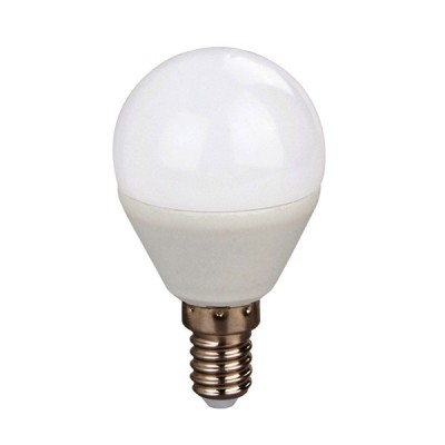 Λάμπα led σφαιρική Ε14 5W 230V 6000k ψυχρό λευκό φως δέσμης 230° 470 lumen 30000h