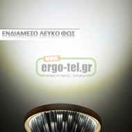 Λάμπα led PAR30 E27 13W 230V 4000k ενδιάμεσο λευκό φως δέσμης 38° 1050lm στεγανή IP65