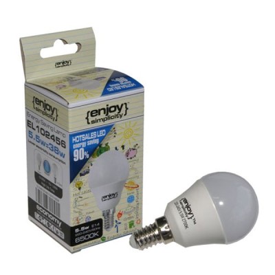 Λάμπα led σφαιρική Φ45 E14 4.9W 230V 4000k ενδιάμεσο λευκό φως δέσμης 240° 470 lumen 15000h