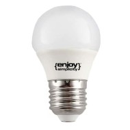 Λάμπα led σφαιρική Φ45 E27 4.9W 230V 4000k ενδιάμεσο λευκό φως δέσμης 240° 470 lumen 15000h