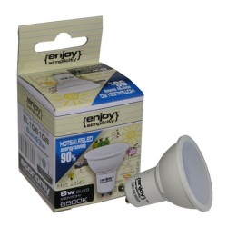 Λάμπα led GU10 Φ50mm 4.2W 230V 4000k ενδιάμεσο λευκό φως 360 lumen δέσμης 110° 15000h