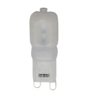 Λάμπα led G9 πλαστική 3W 230V ντιμαριζόμενη 3000k θερμό λευκό φως δέσμης 360° 200 lumen