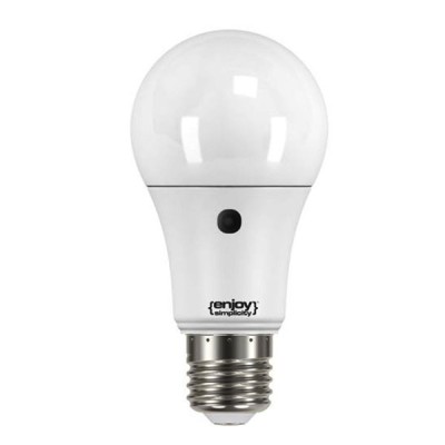 Λάμπα led με φωτοκύτταρο ημέρας - νύχτας Ε27 9W 220-240V 6500k ψυχρό λευκό φως 860lm