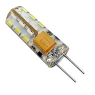 Λάμπα led G4 κύλινδρος σιλικόνης 1,5W 12V AC/DC 3000k θερμό λευκό φως 100lumen γωνία θέασης 360°