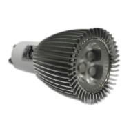 Λάμπα led ισχύος GU10 6W 230V ντιμαριζόμενη 6000k ψυχρό λευκό φως δέσμης 30° 330 lumen