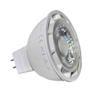 Λάμπα led MR16 GU5.3 7W 12V AC/DC 3000k θερμό λευκό φως ντιμαριζόμενη δέσμης 30° πλαστικό Economy 56
