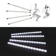 Μπάρα αλουμινίου σετ 4τμχ 1.2w/μπάρα 230V λευκό ψυχρό φως στεγανή IP44 πλήρης με τροφοδοτικά