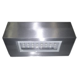 Led φωτιστικό επίτοιχο ορθογώνιο σατινέ 3.3W ψυχρό φως διπλής κατεύθυνσης 40led 230V στεγανό IP54