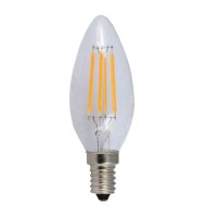 Λάμπα led filament κερί Ε14 6W 230V 4000k ενδιάμεσο λευκό φως 560 lumen 30000h