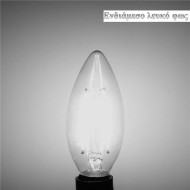 Λάμπα led filament κερί Ε14 6W 230V 4000k ενδιάμεσο λευκό φως 560 lumen 30000h