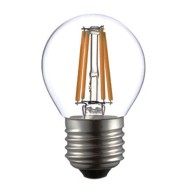 Λάμπα led filament σφαιρική Ε27 4W 230V 2700k θερμό λευκό φως 350 lumen 30000h