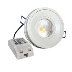Led φωτιστικό χωνευτό κινητό 10W 6400k ψυχρό λευκό φως 800Lm 230V με cob δέσμης 60°